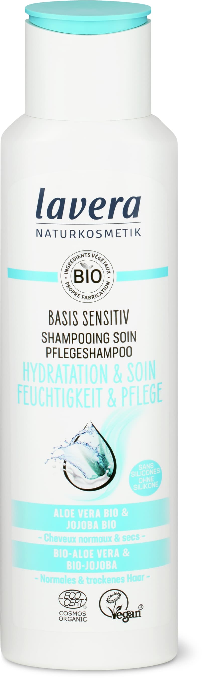 Basis sensitiv Feuchtigkeit & Pflege Shampoo normales & trockenes Haar, vegan